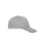 5 Panel Sandwich Cap Organic Cotton light grey/black one size
