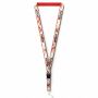 Afneembare polyester keycord met gesublimeerde satijnen overlay
