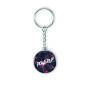 Sleutelhanger van ijzer met doming, rond Sleutelhanger van ijzer met doming, rond