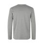 Interlock T-shirt | lange mouw - Grijs gemêleerd, 3XL