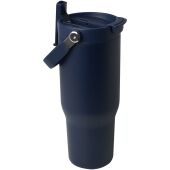 Bronx 900 ml RCS gecertificeerde, vacuüm geïsoleerde beker van gerecycled roestvrij staal en koper met deksel met dubbele functie - Navy