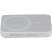 Gerecycled ABS draadloze powerbank Miren zwart