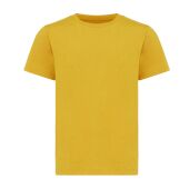 Iqoniq Koli kids lichtgewicht gerecycled katoen t-shirt, ochre yellow (5-6 y)