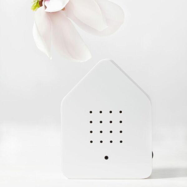 Huisje met vogelgeluiden | Zwitscherbox | Wit Huisje met vogelgeluiden | Zwitscherbox | Wit