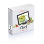 Chef tablet standaard met touchpen, zwart, zilver