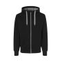 Sweat cardigan | bonded - Black, 2XL