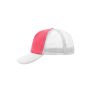 5 Panel Polyester Mesh Cap neon-pink/white one size