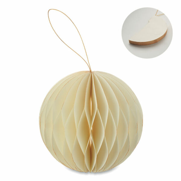 HARMOBAUBLE - Opvouwbare kerstbalhanger - Beige HARMOBAUBLE - Opvouwbare kerstbalhanger - Beige