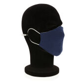 Herbruikbaar 2 laags katoenen gezichtsmasker, donkerblauw