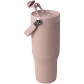 Bronx 900 ml RCS gecertificeerde, vacuüm geïsoleerde beker van gerecycled roestvrij staal en koper met deksel met dubbele fun - Oudroze