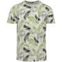 Ecologisch heren-T-shirt met tropische print Ivory Palm Leaves XS