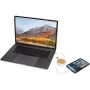 Chechia 5-in-1 100 cm intrekbare datasynchronisatie- en 45 W snellaadkabel van gerecycled plastic met bamboe details - Wit