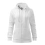 Sweatshirt women's Trendy Zipper white XS