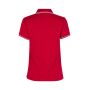 Contrast poloshirt | stretch | dames - Rood, 4XL
