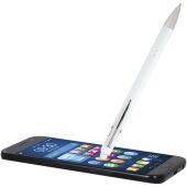 Kish balpen met zilveren afwerking (blauwe inkt) - Wit
