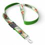 Afneembare polyester keycord met gesublimeerde satijnen overlay