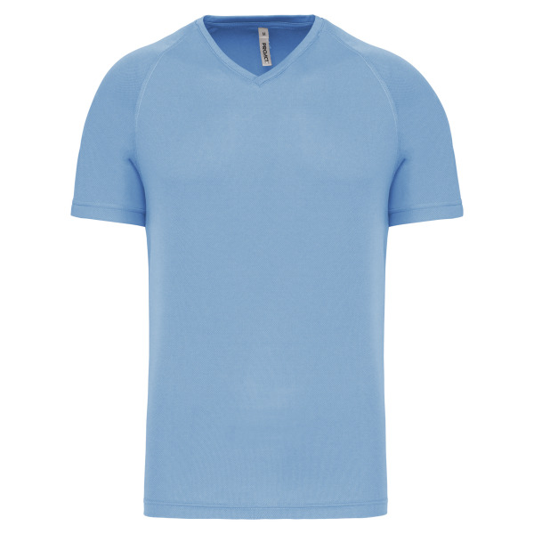 Heren-sport-t-shirt V-hals Sky Blue S