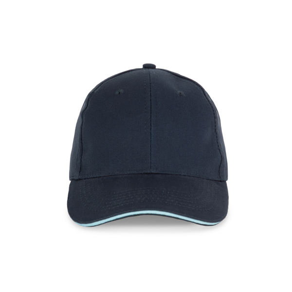 6-Panel-Kappe mit Kontrast-Sandwichschirm Navy / Sky Blue One Size 6-Panel-Kappe mit Kontrast-Sandwichschirm Navy / Sky Blue One Size