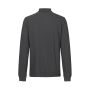 Poloshirt met lange mouw | stretch - Houtskool, XS