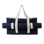 VINGA Volonne AWARE™ recycled canvas strandtas, blauw, gebroken wit