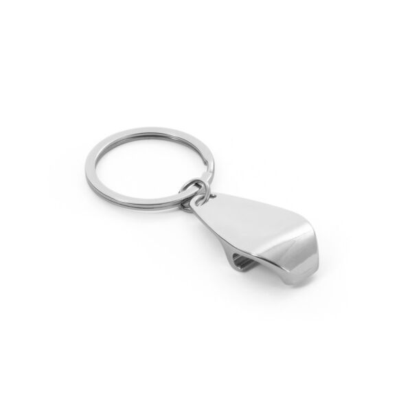 HELLI. Metalen sleutelhanger met flesopener