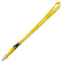 Lanyards - 1 kleur bedrukt met trigger clip & plastic buckle 20 mm geel
