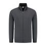 L&S Sweater Cardigan unisex 432c Dark Grey-3XL
