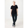 IQONIQ Yala dames lichtgewicht gerecycled katoen t-shirt, zwart (L)