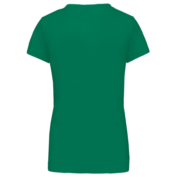Dames T-shirt V-hals Korte Mouwen Kelly Green 3XL