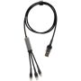 SCX.design C53 5 in 1 rPET ultrasnelle oplaadkabel van 100 W - Gun metal