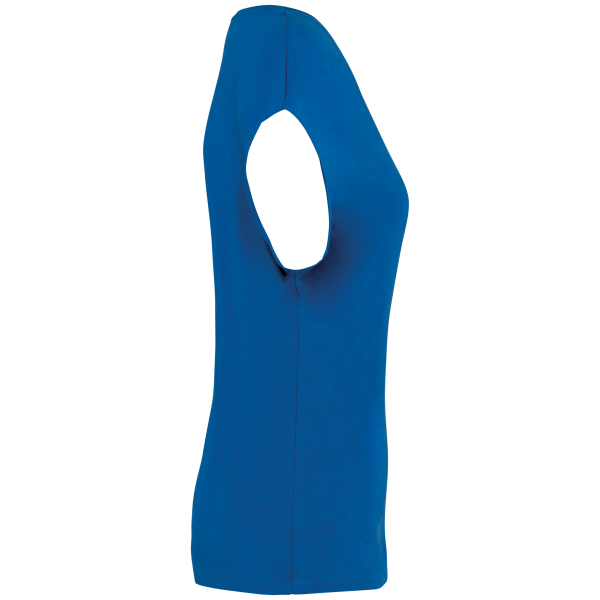 Ecologisch baggy dames T-shirt V-hals Sea Blue L Ecologisch baggy dames T-shirt V-hals Sea Blue L