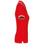 Damespolo met korte mouwen en contrasterende bies Red / White XS