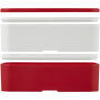 MIYO 700+700 ml dubbellaagse lunchbox - Rood/Wit/Rood