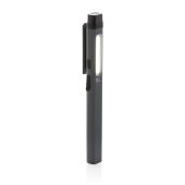 Gear X RCS gerecycled plastic USB-oplaadbare penlamp, grijs, zwart