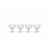 Billi coupe glas set van 4 - Transparant