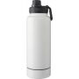 Roestvrijstalen dubbelwandige 1000 ml drinkfles Nathaniel wit