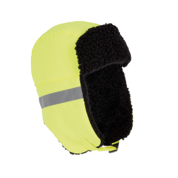 Gewatteerde pet met oorkleppen Fluorescent Yellow One Size Gewatteerde pet met oorkleppen Fluorescent Yellow One Size