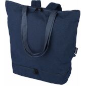 Gerecyclede polycotton (330 gsm) totepack Osric blauw