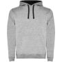 Urban men's hoodie - Marl Grey/Solid black - S