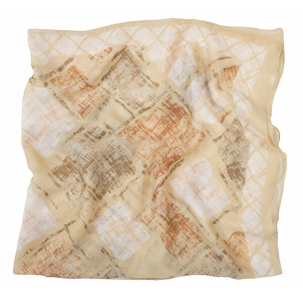 Detty - dames sjaal, 90x90, bruin