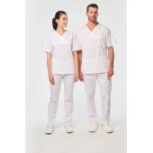 Katoenen unisex tuniek met korte mouwen White 4XL Katoenen unisex tuniek met korte mouwen White 4XL