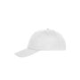 6 Panel Cap Organic Cotton white one size