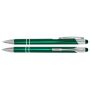 Aluminium touch-stylus balpen Marseille Groen - Blauwe inkt