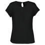 Damesblouse in crêpe met korte mouwen Black 34 FR