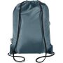 Oriole RPET-tas met trekkoord en voorvak met ritssluiting, 5 liter - Hale blauw