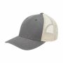Vintage Organic Trucker Cap - Donkergrijs/Wit