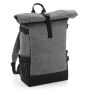 Block Roll-Top Backpack - Black/Black - One Size