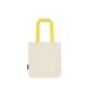 TWILL BAG WITH CONTRAST HANDLES, NATURE/YELLOW, One size, NEUTRAL