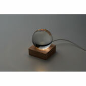 LIGHT - LED glazen bol - Hout