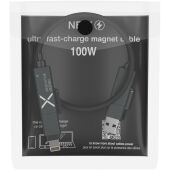 SCX.design C59 magnetische siliconen oplaadkabel van 100 W - Zwart